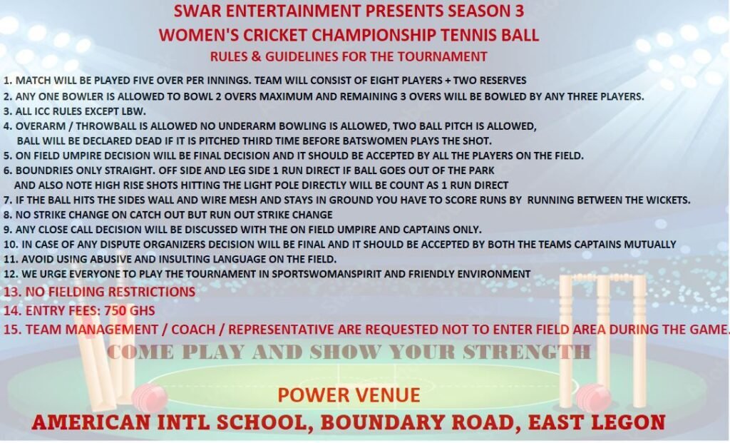 ๐โจ Women's Day Cricket Championship - Season 3! โจ๐ 177 Cricket Championship Season 3 Rules