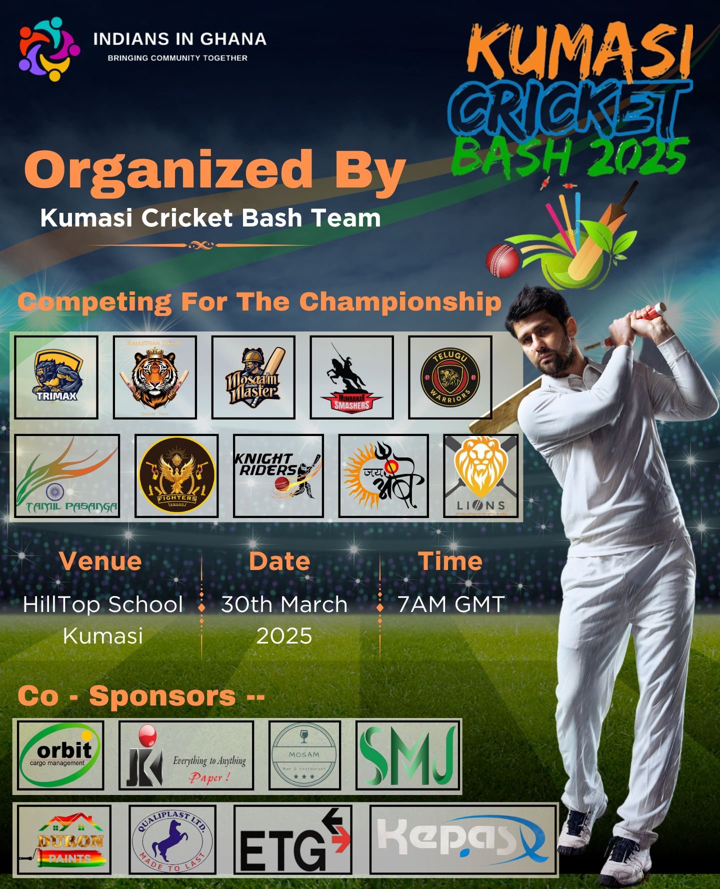 Kumasi Cricket Bash League 2025