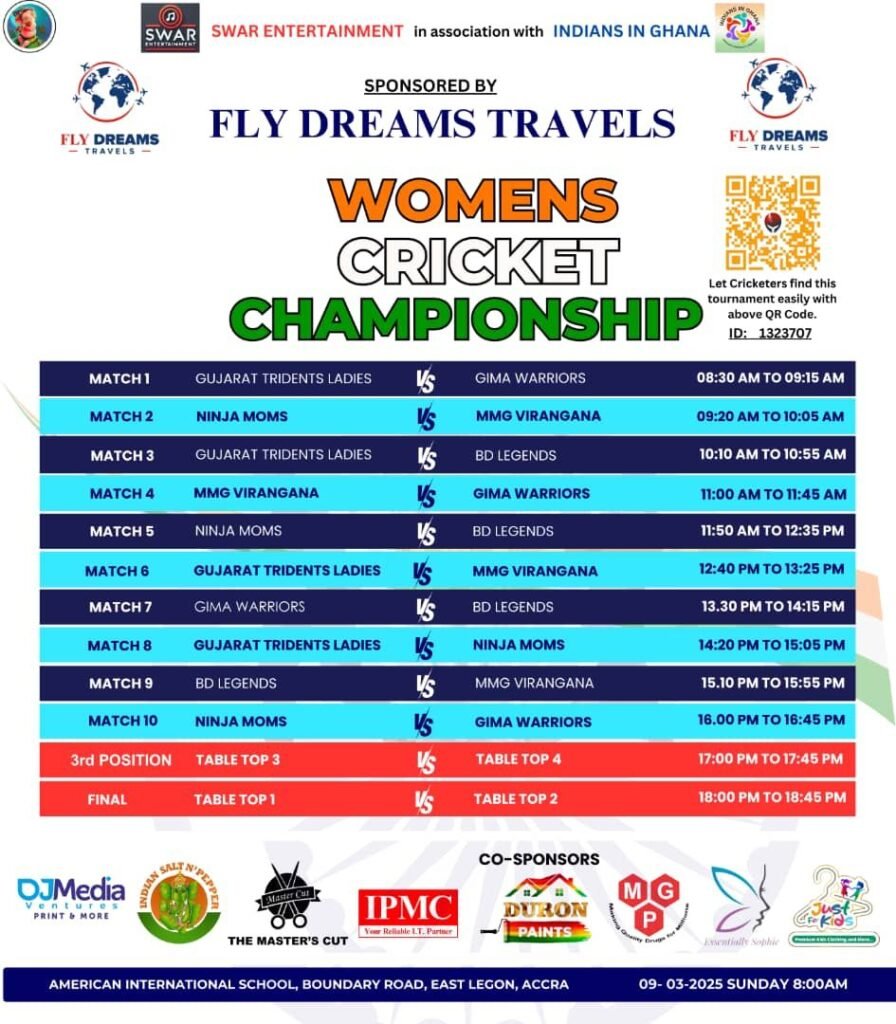 ๐โจ Women's Day Cricket Championship - Season 3! โจ๐ 178 Womens Cricket Championship Schedule Indians In Ghana