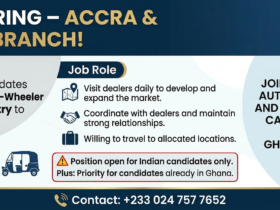 Job Opportunity – 2-Wheeler & 3-Wheeler Automobile Industry (Accra & Tamale) 186 Automobile Job