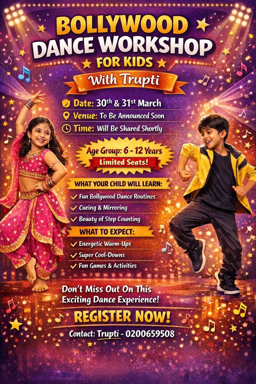 💃🕺 Bollywood Dance Workshop for Kids (6–12 yrs) 💃🕺 181 Bollywood Dance Workshop