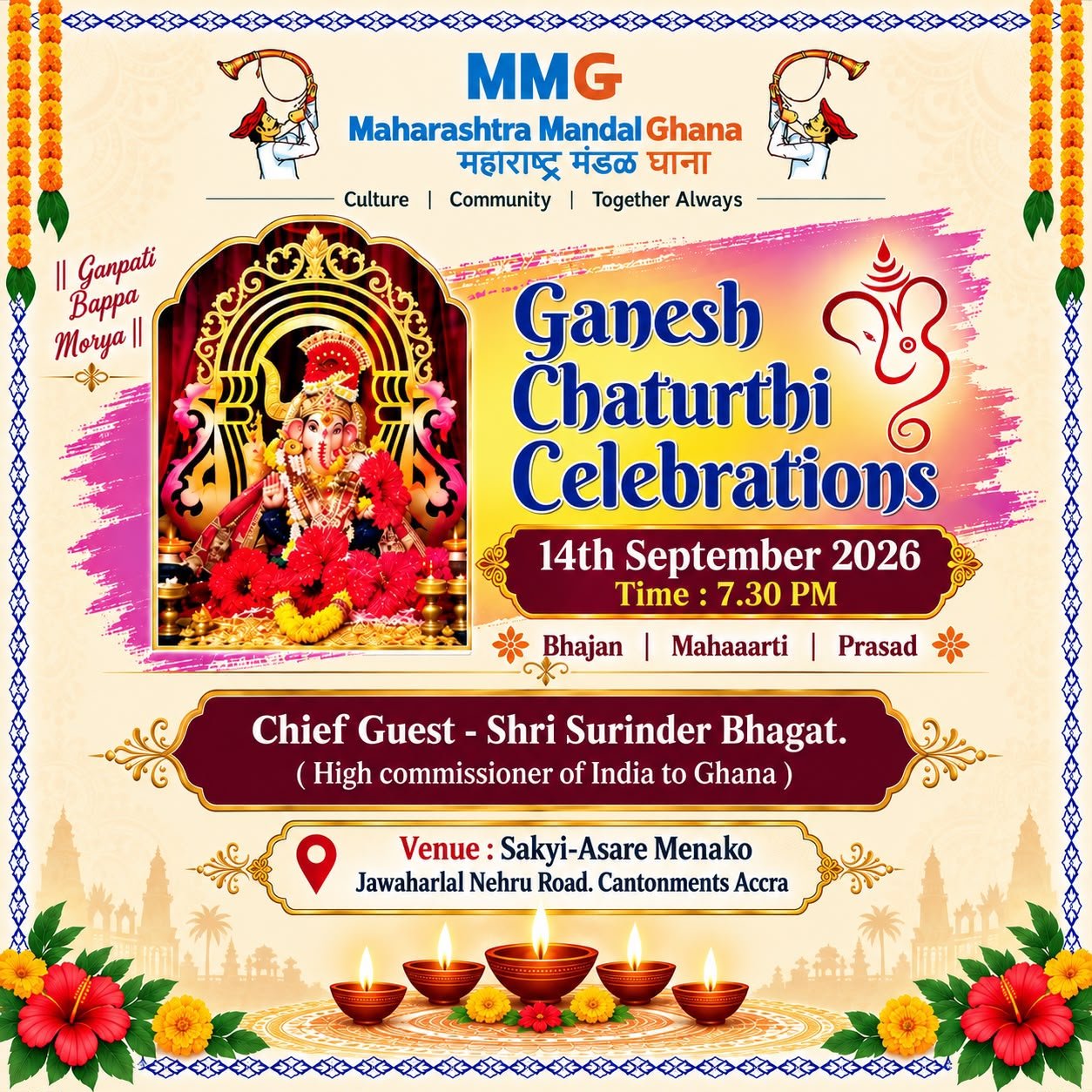 🙏 Ganesh Utsav 2026 – Ganesh Chaturthi Celebrations by Maharashtra Mandal Ghana 181 Ganesh Utsav 2026