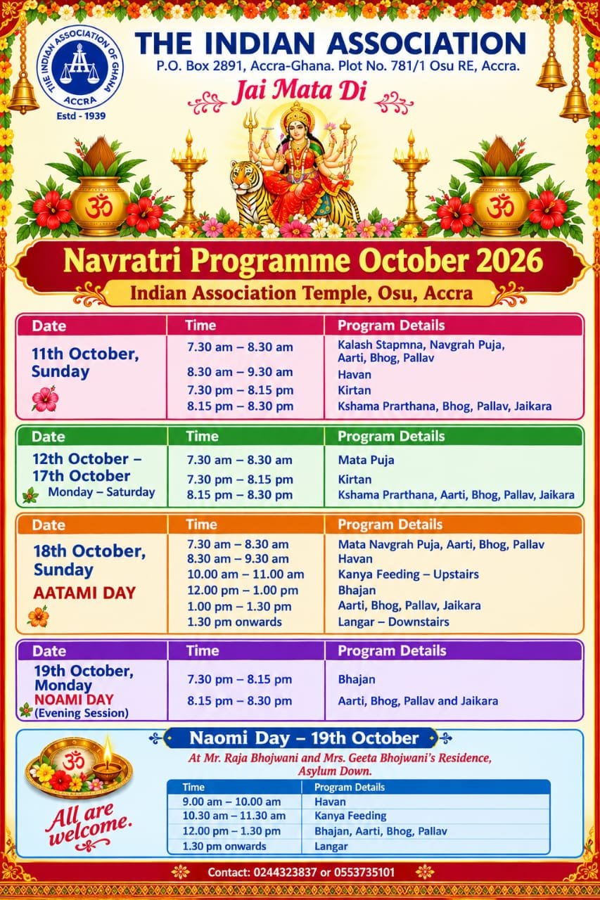 🙏 The Indian Association Navratri Programme October 2026 – A Celebration of Faith, Devotion & Tradition 181 Indian Association Navratri Programme
