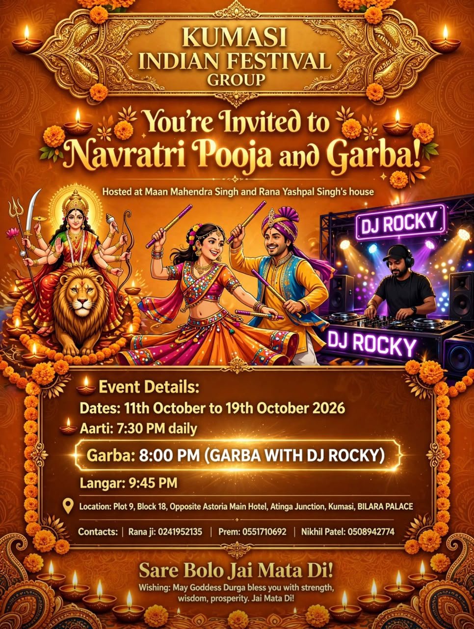 Navratri Pooja and Garba 2026